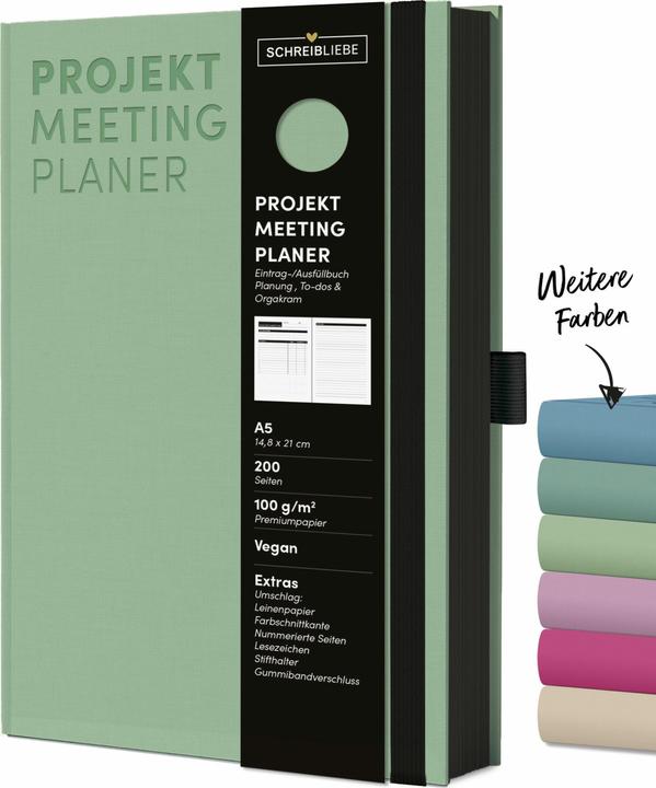 Image du produit Projekt-Meeting-Planer Mint (A5)