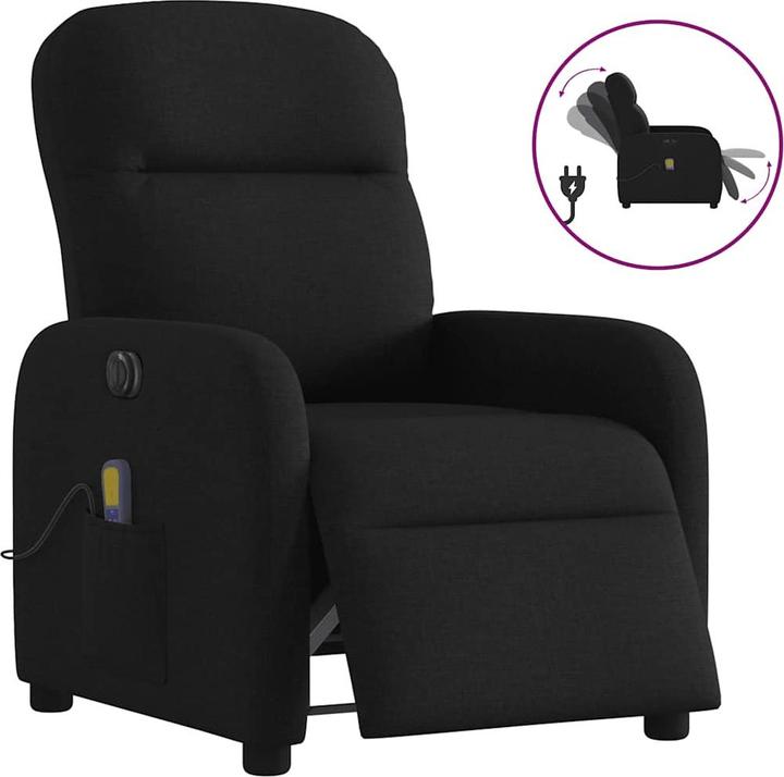 Produktbild VidaXL Massagesessel Elektrisch Schwarz Stoff