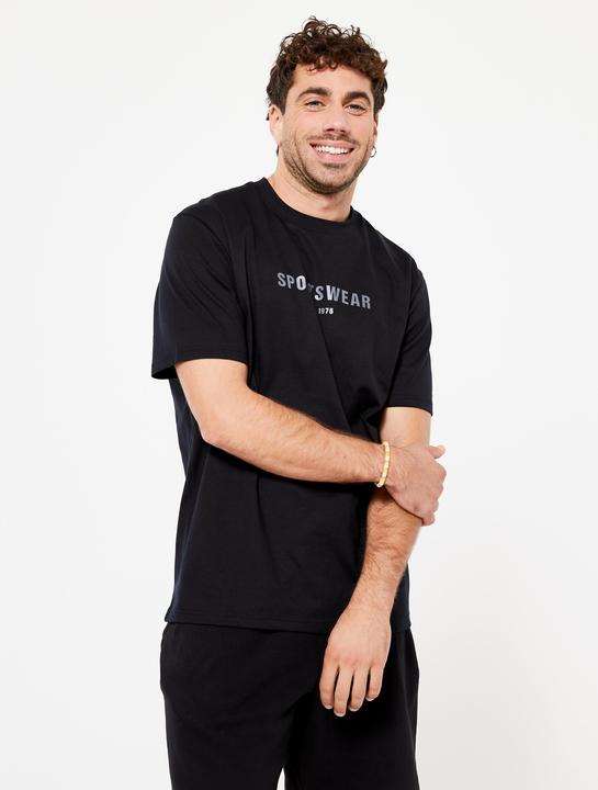 Domyos T-Shirt Herren - Essentials 500 bedruckt schwarz (3XL)