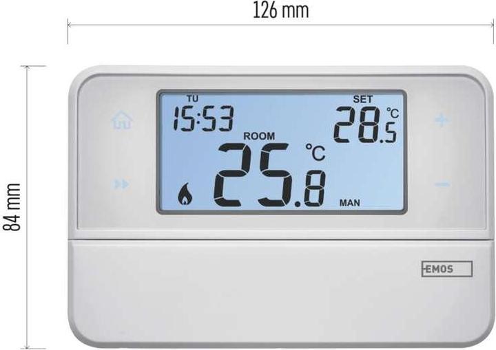 Actual product image Emos OpenTherm room thermostat P5606OT, programmable, wired