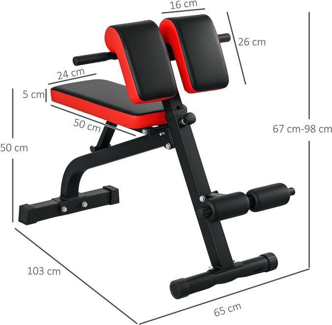Actual product image Swisshandel24 Multifunktionale Hantelbank, verstellbar, klappbar, bis 120 kg, Schwarz