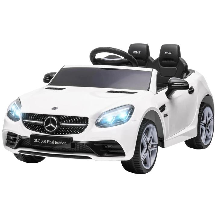 Immagine prodotto Swisshandel24 Auto elettrica per bambini, telecomando, cintura di sicurezza, musica, da 3 anni, bianco (12 V)