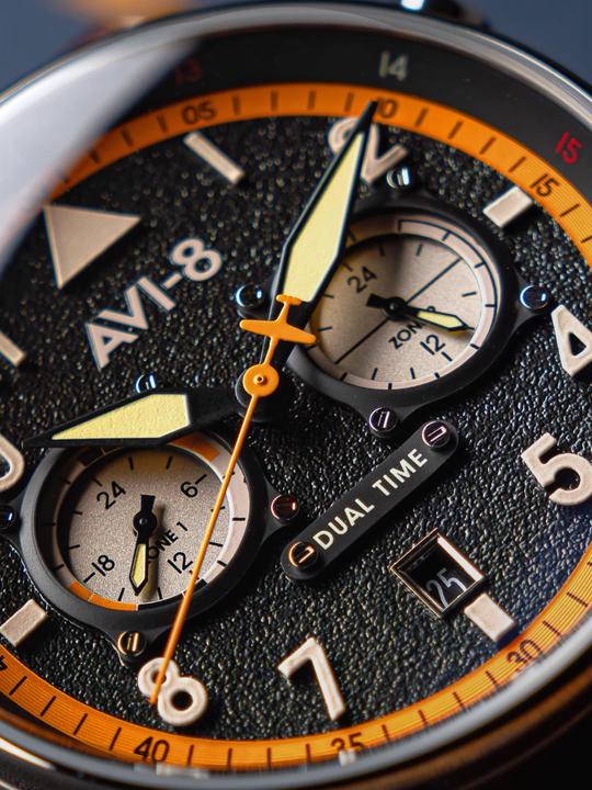 Actual product image AVI-8 AV-4088-07 Hawker Hurricane Dual-Time (Pilot watch)