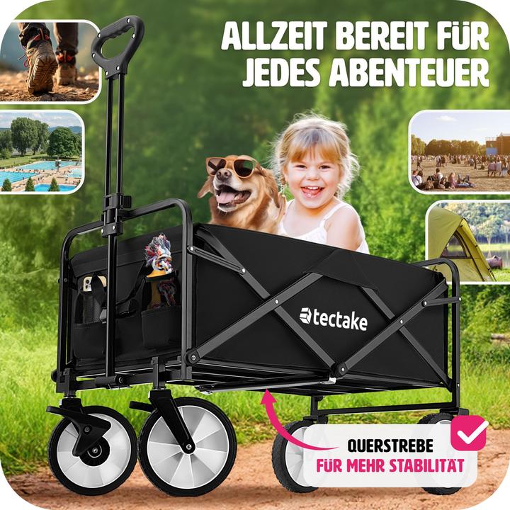 Produktbild tectake Faltbarer Bollerwagen Leon mit Bremsen