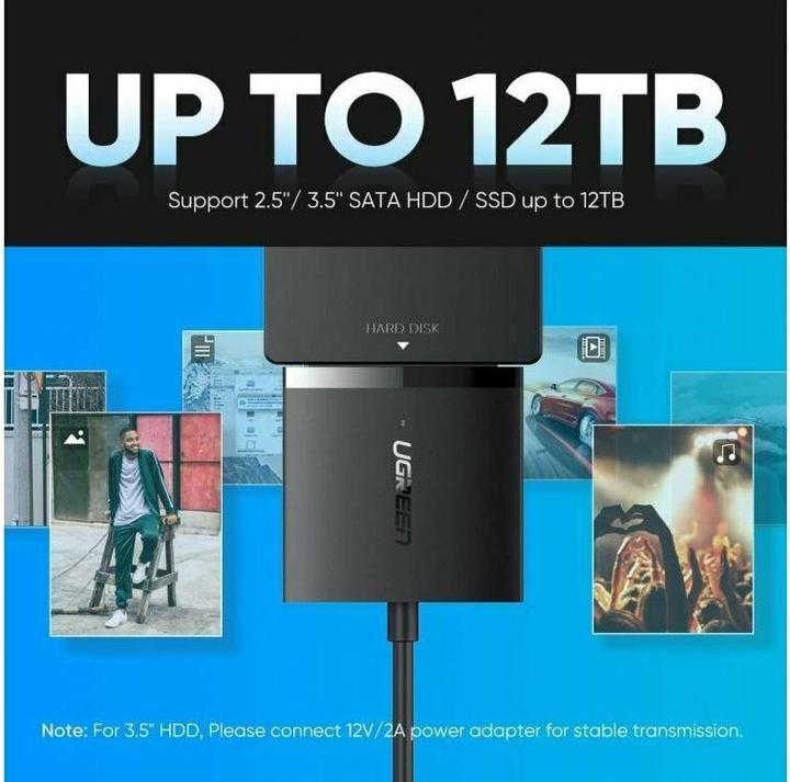 Immagine prodotto Ugreen Convertitore da USB 3.0 a SATA Adattatore 2.5" SATA SSD HDD a USB 3.0