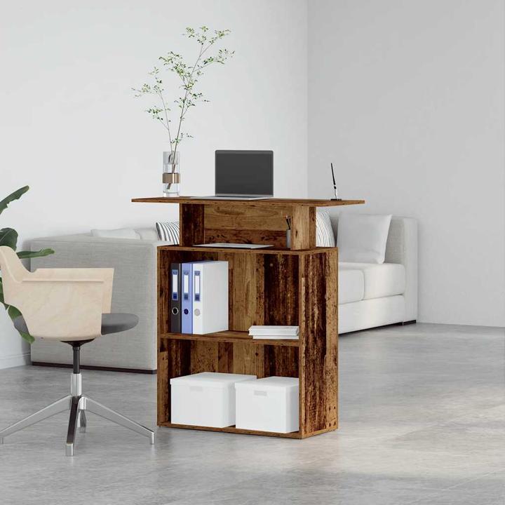 Produktbild VidaXL Empfangstheke Altholz-Optik 100x40x104 cm Holzwerkstoff Empfangstresen