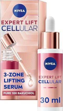 Produktbild NIVEA Cellular Expert Lift 3-Zonen Lifting Serum 30ml Gesichtsserum mit reinem 10x Bakuchiol Sichtbar (30 ml)
