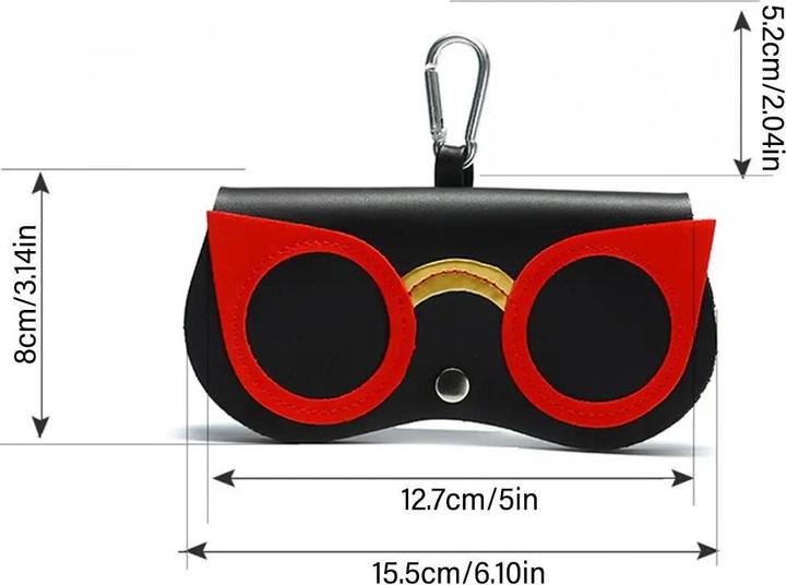 Immagine prodotto Only-Bags.Store Cartoon Portable Sun Eye Glasses Box PU Leder Brillenetui Sonnenbrille