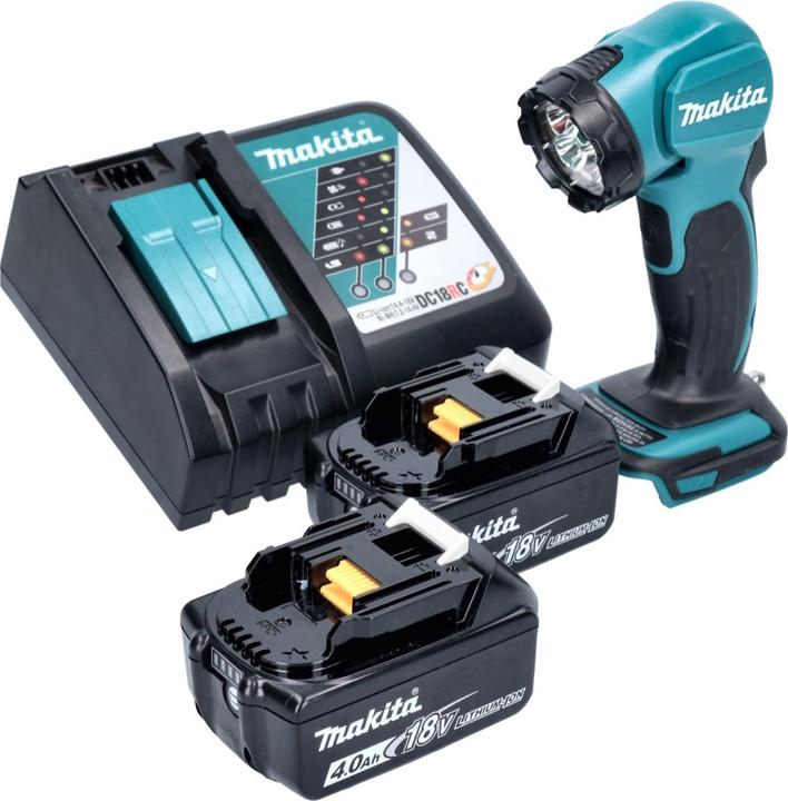 Produktbild Makita DEADML 815 RM LED Akku Handleuchte 14,4 - 18 V 160 lm + 2x Akku 4,0 Ah + Ladegerät (160 lm)