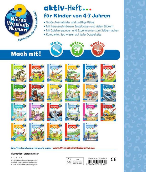 Produktbild Ravensburger Kinder-Sachbuch WWW aktiv-Heft: Strassenverkehr (Deutsch, Stefan Richter, 2021)