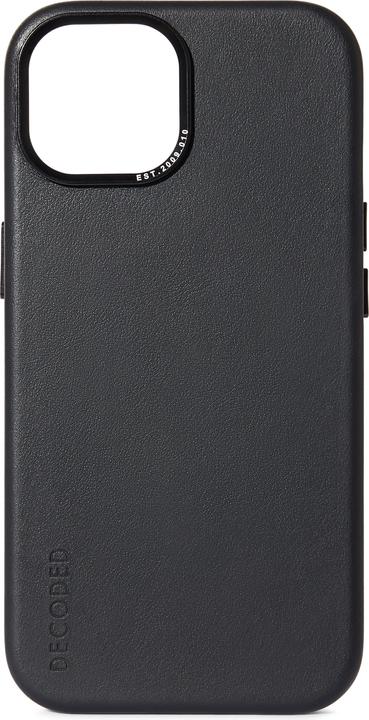 Actual product image Decoded Leather Backcover for iPhone 15 Plus Black (Apple iPhone 15 Plus)
