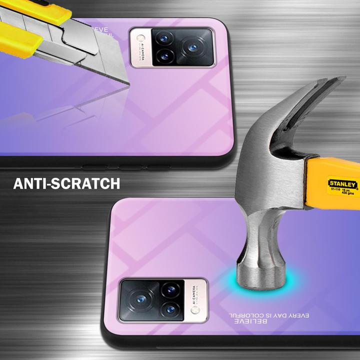 Produktbild Cadorabo TPU 2 Farben Glas Hülle (Vivo V21)