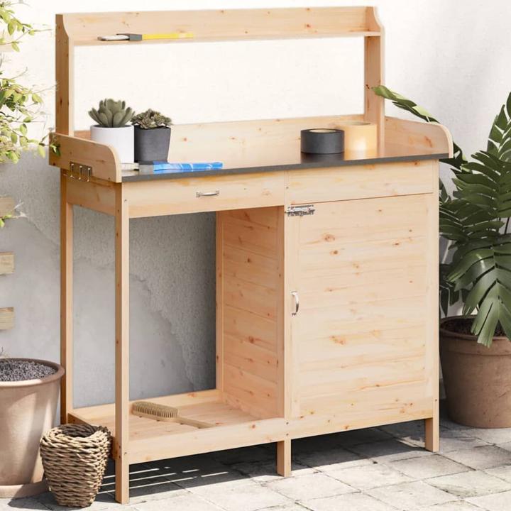 VidaXL Table à plantes avec armoire