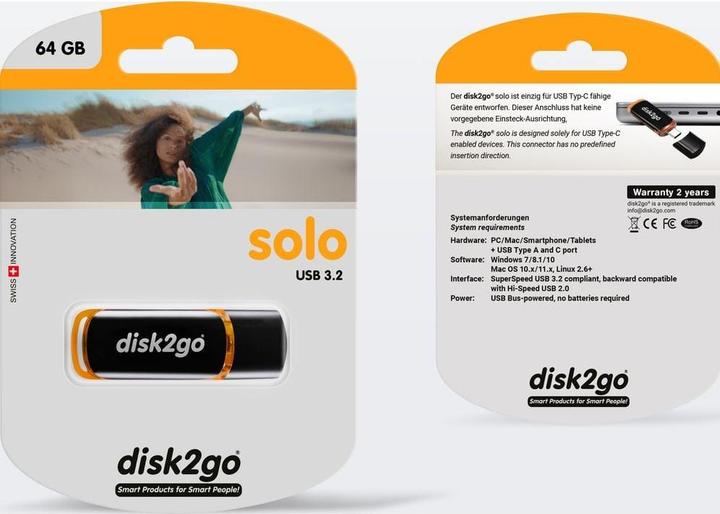 Actual product image Disk2go USB stick solo 64GB (64 GB, USB-C)