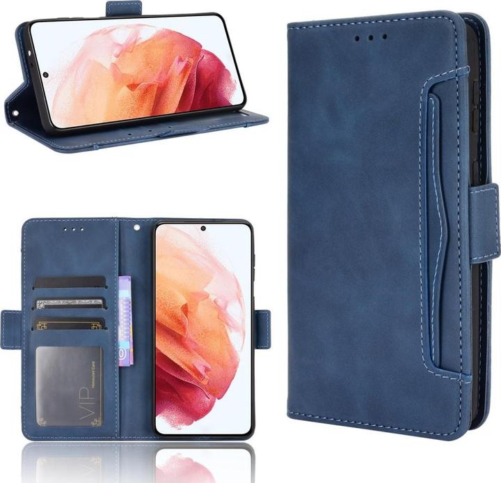 Produktbild Cover-Discount Galaxy S21+ - Etui mit vielen Kartenfächer blau (Samsung Galaxy S21+)
