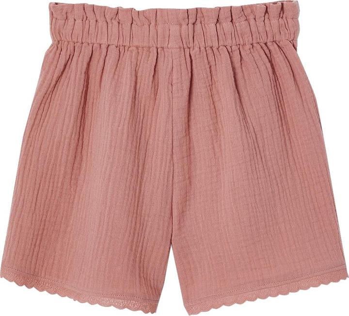 Vertbaudet Mädchen Paperbag-Shorts aus Baumwoll-Musselin