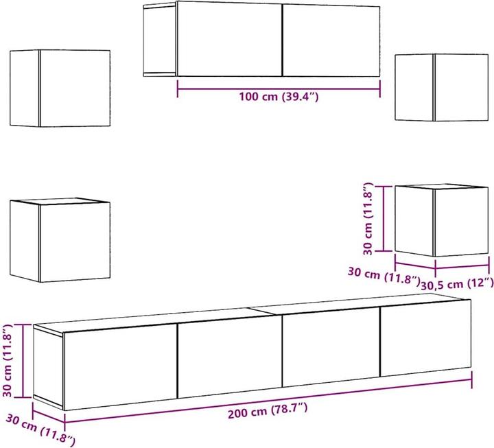 Produktbild VidaXL Emery (100 x 30 x 30 cm)