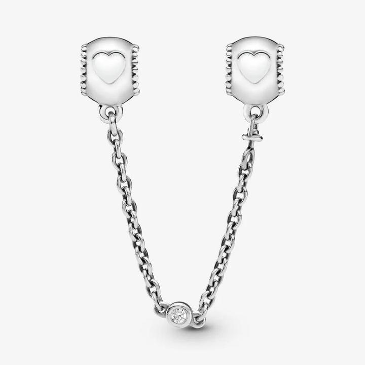 Produktbild Pandora Geprägte Herzen Komfortkette (5 cm, Silber)