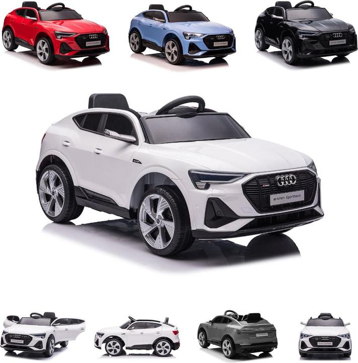 Produktbild Es-toys Kinderfahrzeug Elektro Auto Audi E-Tron Lizenziert 12V7AH Akku Und 4 Motoren- 2,4Ghz + MP3 + Leder + (12 V)