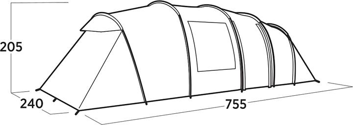 Image du produit Easy Camp Familien-Tunnelzelt Leka Twin 8 (olivgr?n, Modell 2025) (Tente tunnel, 16.90 kg, 8 personnes)