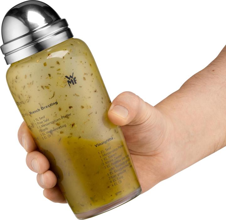 Produktbild WMF Salat Dressingshaker Mixer für Salatsauce 400ml Glasbehälter Messkala 5 Rezepte (400 ml)