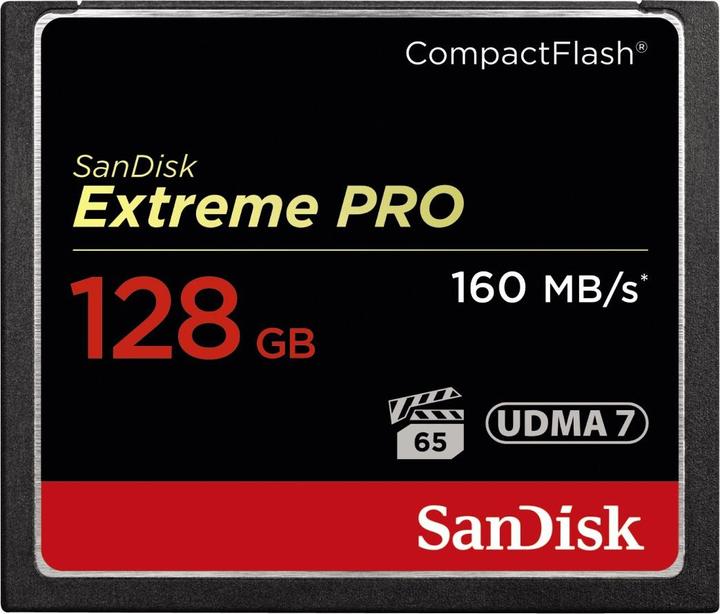 Actual product image SanDisk Extreme Pro Compact Flash (128 GB, CF, UHS-I)