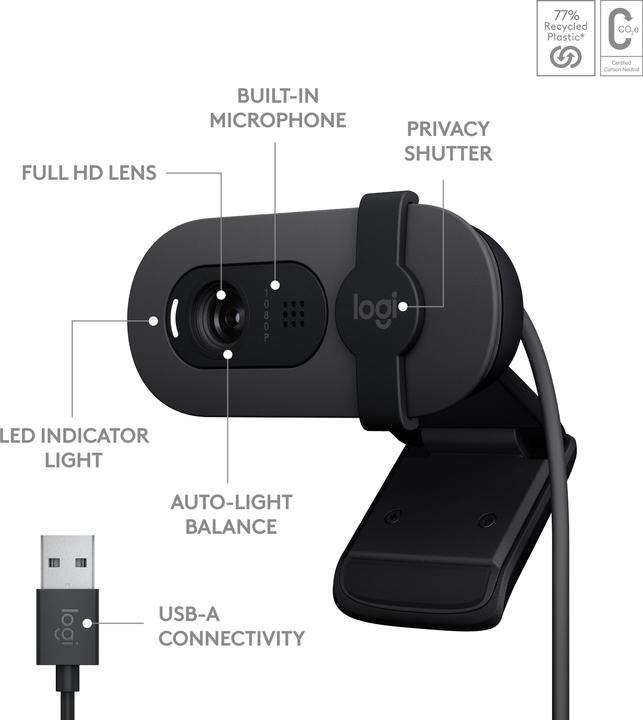 Actual product image Logitech Brio 100 (2 Mpx)
