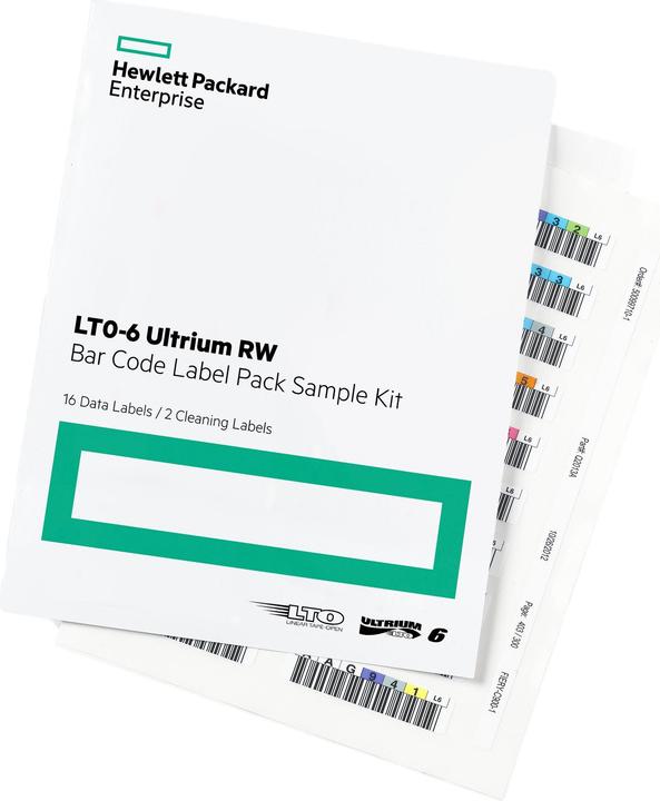 Actual product image HPE LTO6 Ultrium RW barcode labels (pack)
