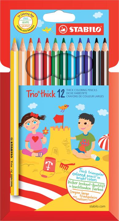 STABILO Trio thick triangular crayon (Multicoloured, 12 x)