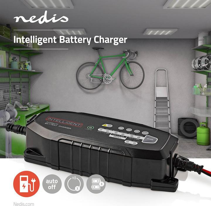 Actual product image Nedis Lead Acid Battery Charger| 6 VDC 12 12.8| 3.80 A| Charge Conservation| (6V, 3.80 A)