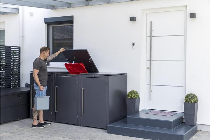 Produktbild Guardi Mülltonnenbox, 83.5 x 76 x 120 cm, Anthrazit