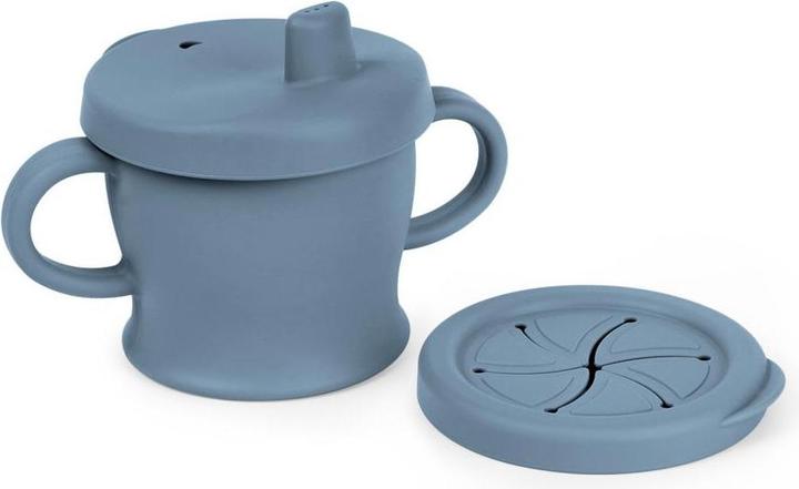 Produktbild Haakaa Trink und Snack Tasse - Stahlblau