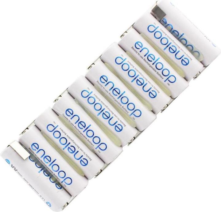 Immagine prodotto Sanyo Batteria ricaricabile Eneloop 12 volt con capicorda a saldare (10 pz., 2000 mAh, Accumulatore di carica elettrica)