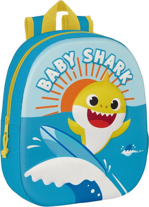 Pinkfong Schulrucksack Baby Shark 3D 27 x 33 x 10 cm Blau