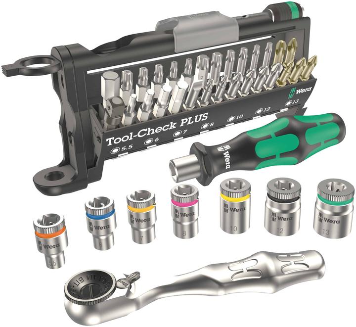 Produktbild Wera Tool-Check PLUS (Kreuz Phillips PH M2, Innensechsrund TX M20, Innensechsrund TX M25, Kreuz Phillips PH M1, Innensechsrund TX M15, Kreuz Pozidriv PZ M3, Innensechsrund TX M30, Kreuz Phillips PH M3, Kreuz Pozidriv PZ M2, Innensechsrund TX M10, Innensechsrund TX M40, Kreuz Pozidriv PZ M1)