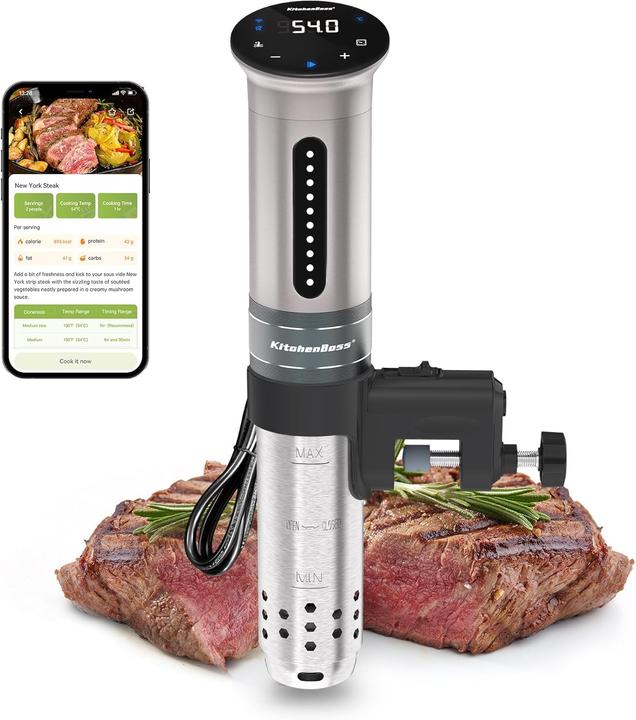 Produktbild KitchenBoss Sous Vide Stick Garer mit Wi-Fi und App-Steuerung