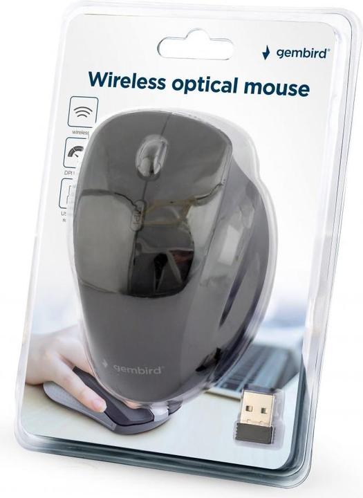 Produktbild Gembird MUSW-6B-02 6-button optical wireless mouse black (Kabellos)