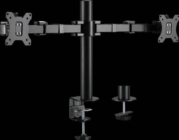 Produktbild LogiLink 2-Fach Monitorhalterung 17 - 32"Ärmlaenge verstellbar (Tisch, 32")