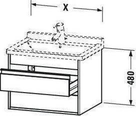 Image du produit Duravit Meuble sous-vasque KETHO 465x1000x480mm graphite mat (100 x 46.5 x 48 cm)