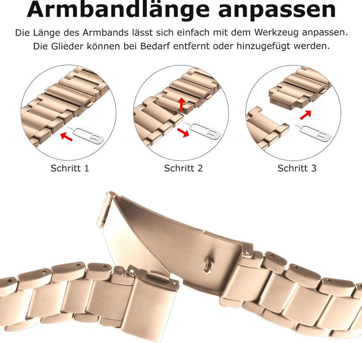Actual product image Pedea Titanium watch strap (20 mm, Titanium, Galaxy Watch 4, Galaxy Watch 6, Galaxy Watch 5)