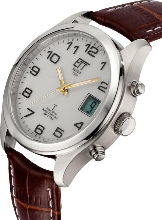 Immagine prodotto Conrad Components Orologio da uomo Eco Tech Solar Radio (Orologio digitale, Orologio da polso analogico, 39 mm)