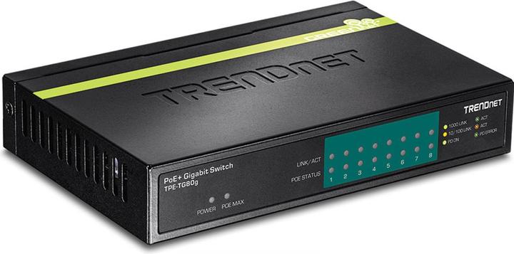 Trendnet TPE-TG80g PoE schakelaar GREENnet (8 Havens)