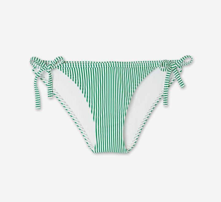 Produktbild Olaian Bikini-Hose Damen seitlich geknotet gestreift Sofy grün/weiss (40, 42)