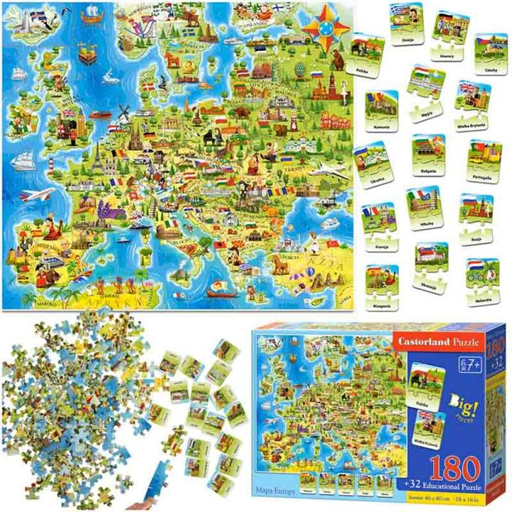 Immagine prodotto Castorland Mappa dell'Europa di Castor (180 pezzi)