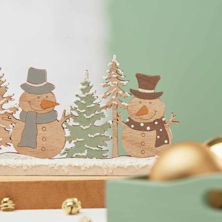 Produktbild VBS Holz-Steckmotiv "Schneemänner", 2-tlg.