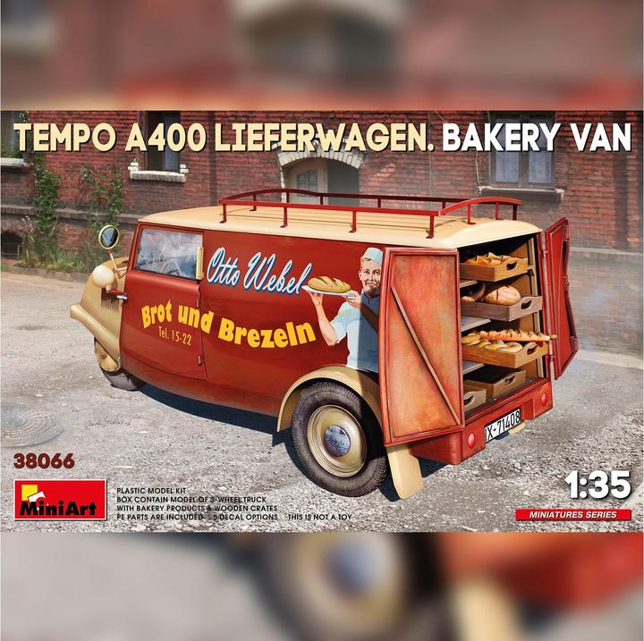 Actual product image 1:35 Tempo A400 delivery van with baked goods