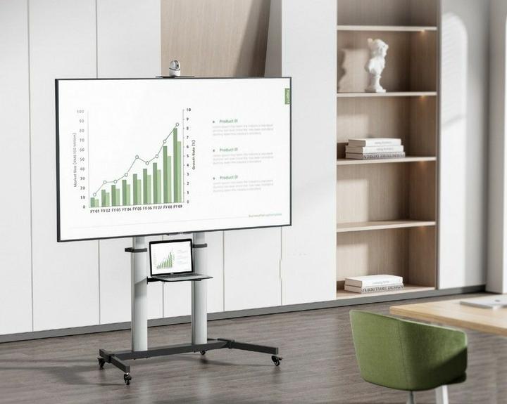 Immagine prodotto equip Carrello porta TV 60"-100"/1TFT 100kg con regolazione dell'altezza gr (100", 100 kg)