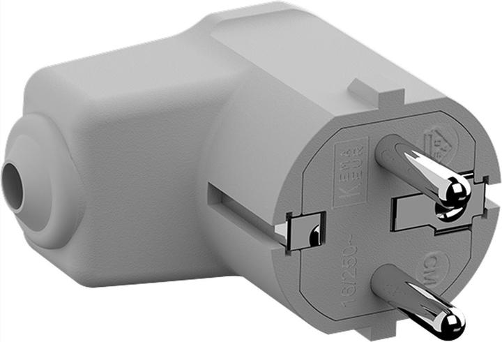 Bachmann Mountable right-angle plug grey Netzstecker-Adapter (CEE 7/4)