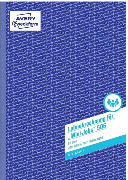 Produktbild Avery Lohnabrechnung für geringf. Beschäftigte (50 x)