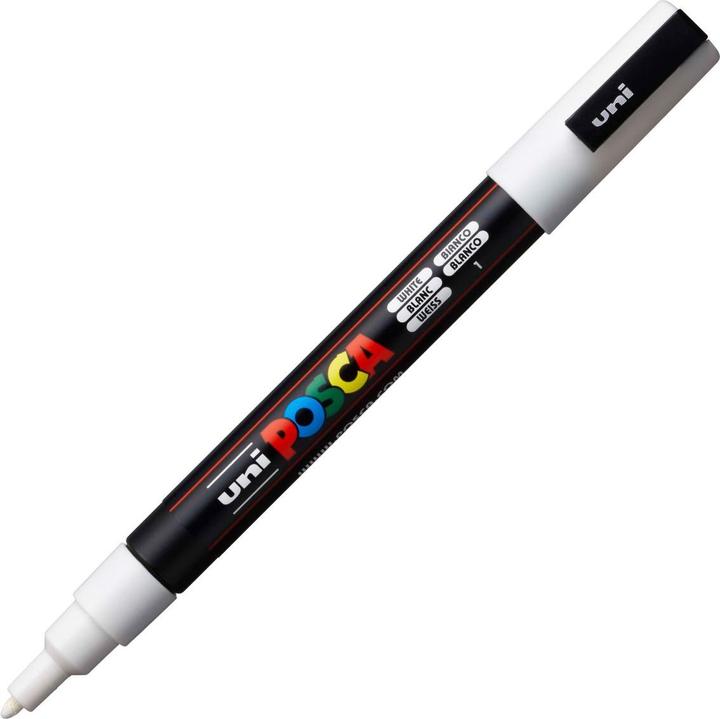 Produktbild Posca Marker PC-3M Rundspitze (Weiss, 1.30 mm, 1 x)